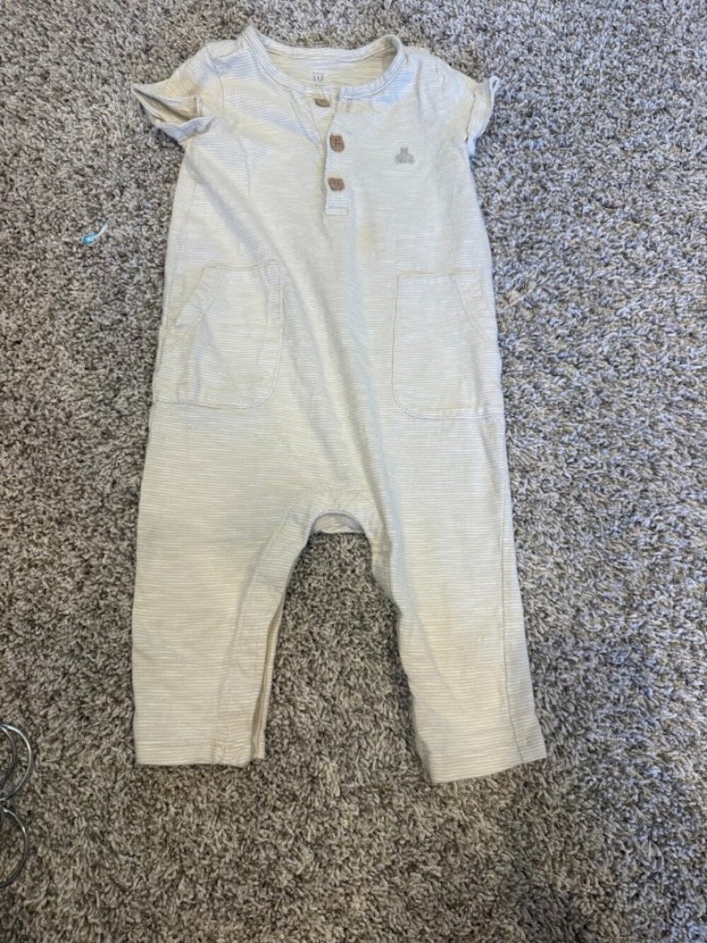 Baby Gap Baby Brannen Beige Romper | 12-18M